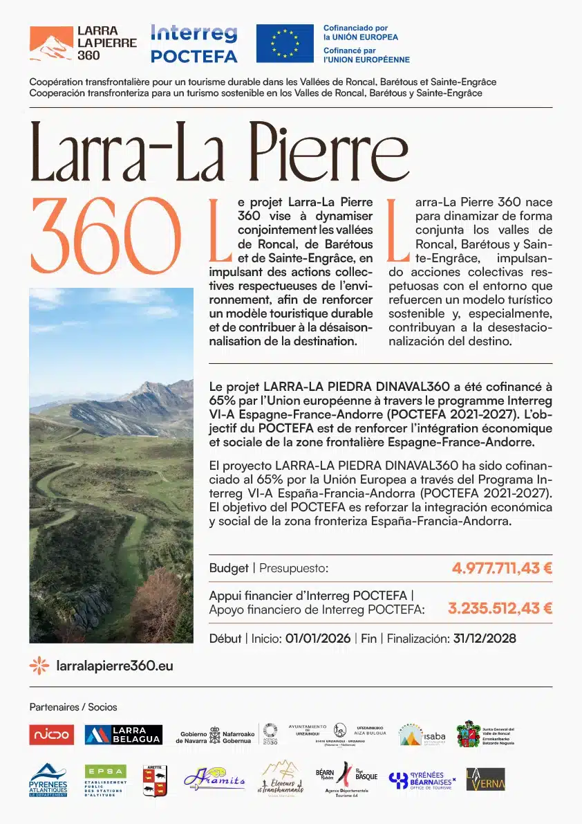 Affiche de présentation du projet LARRA-LA PIERRE 360